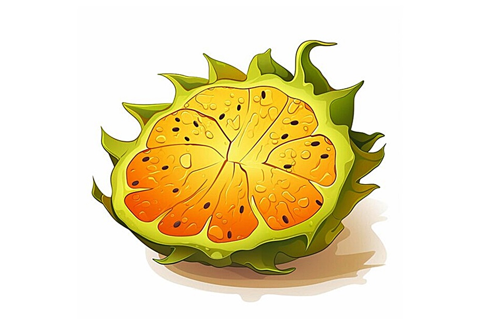 image kiwano fruit coloring