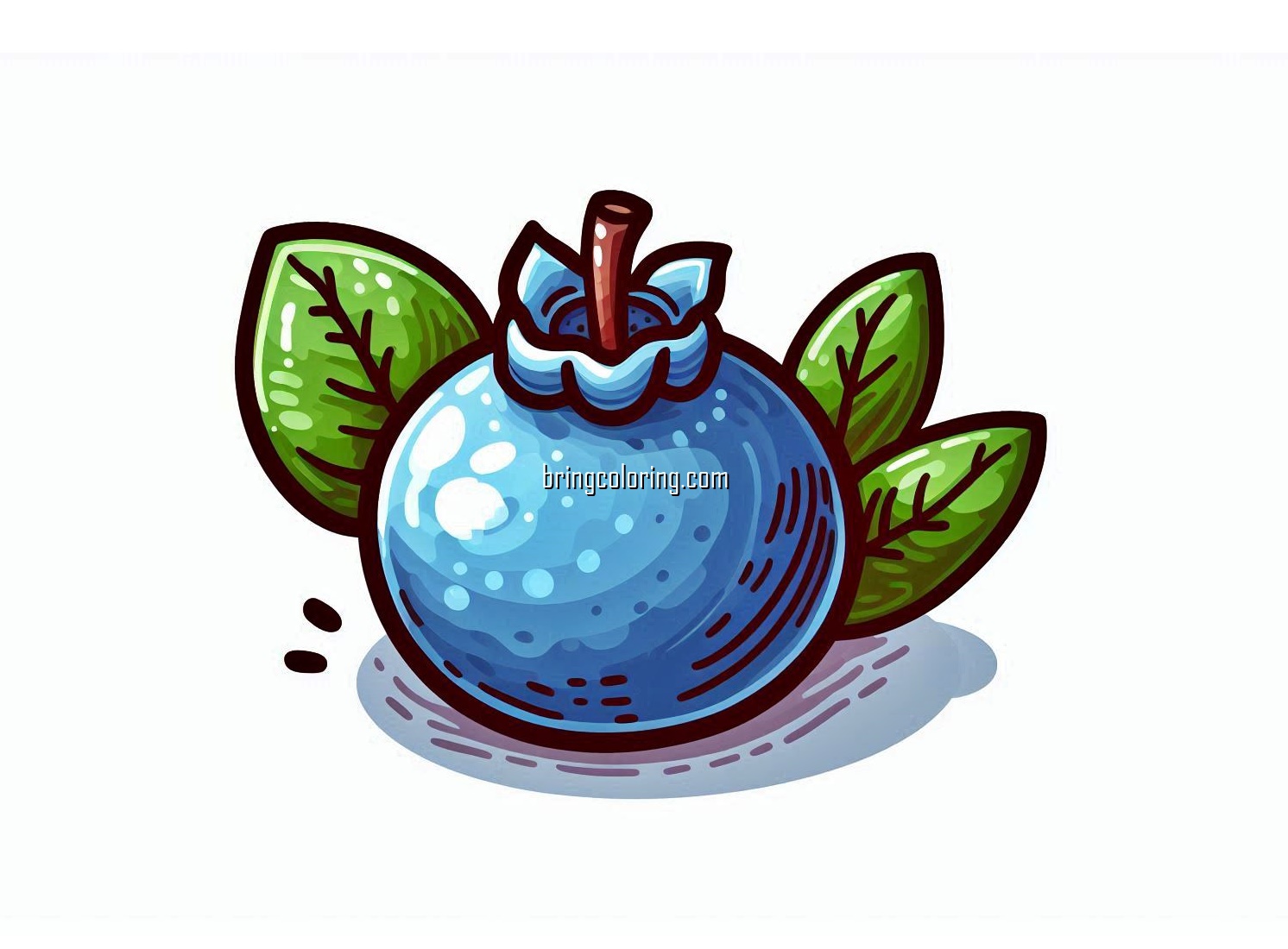 Blueberry Coloring Pages 4 image of blueberry coloring