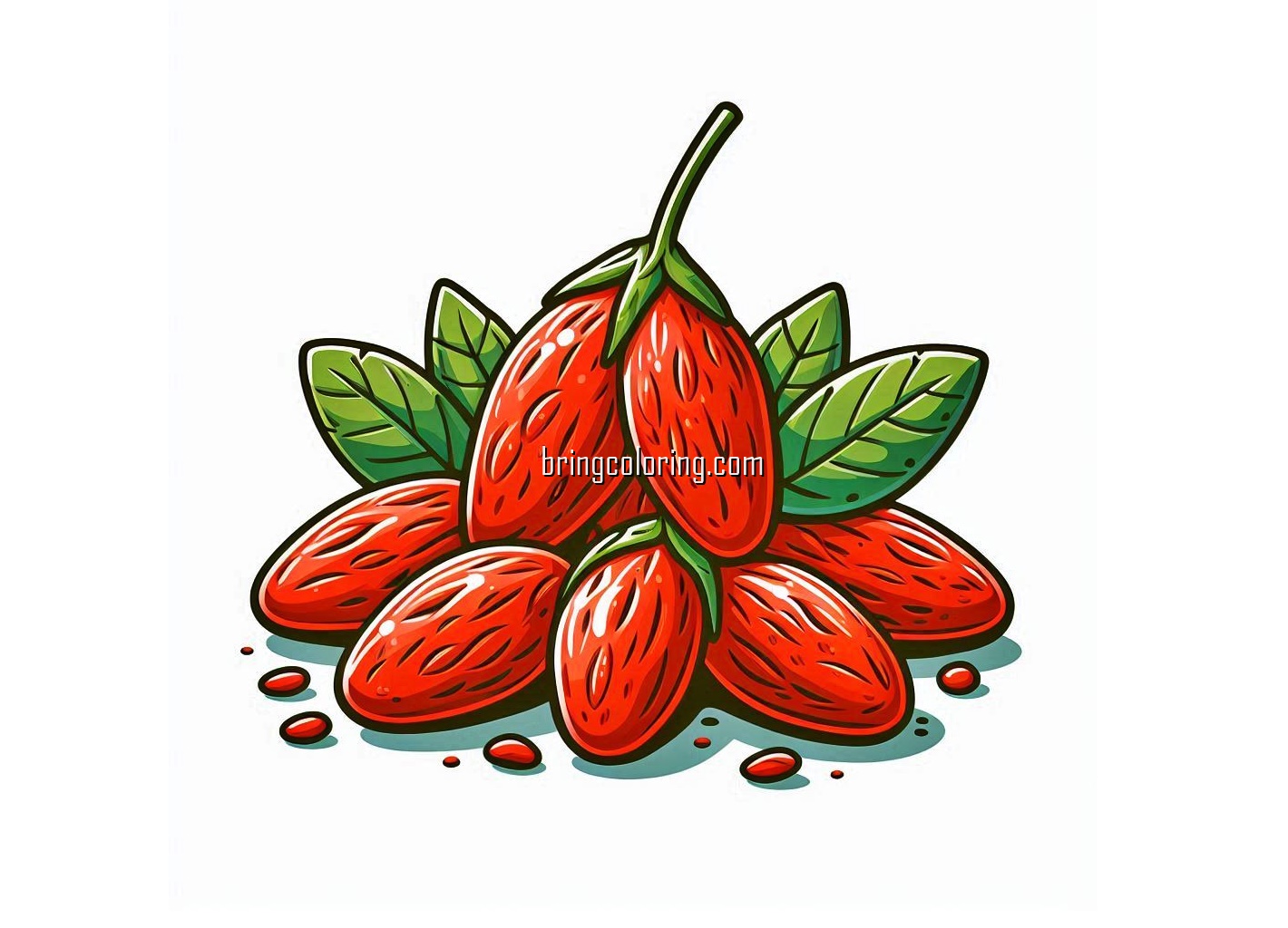 image of goji berry coloring