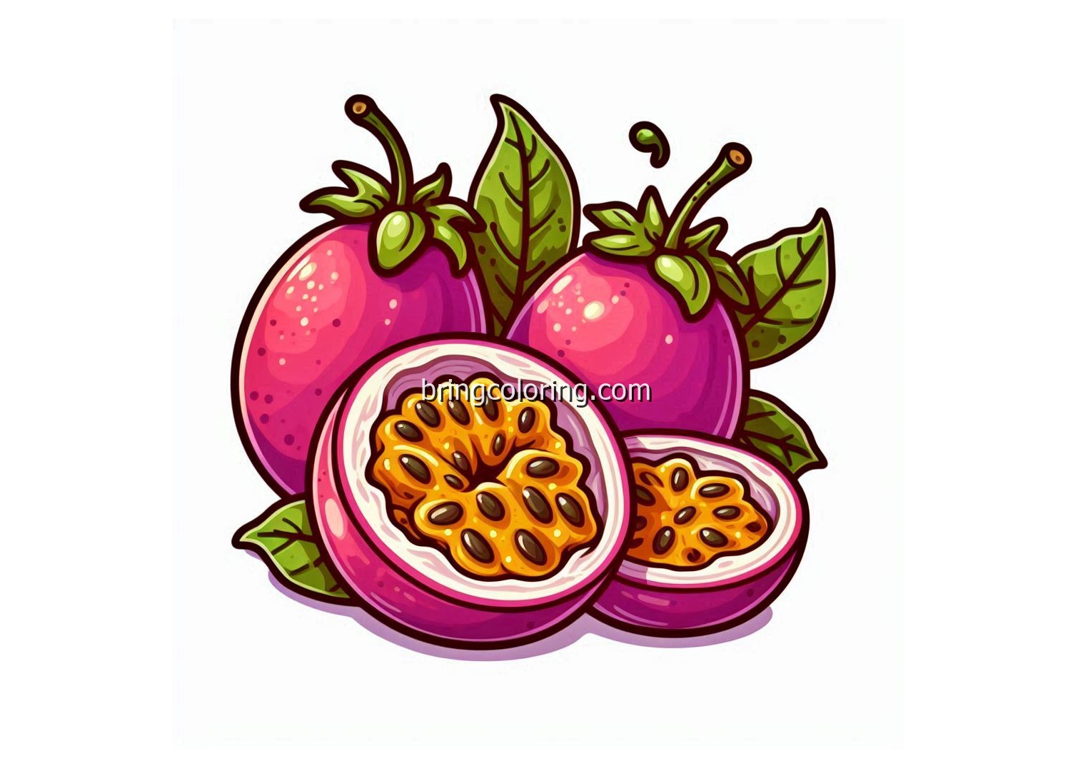image of passion fruit coloring
