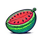 image of watermelon coloring