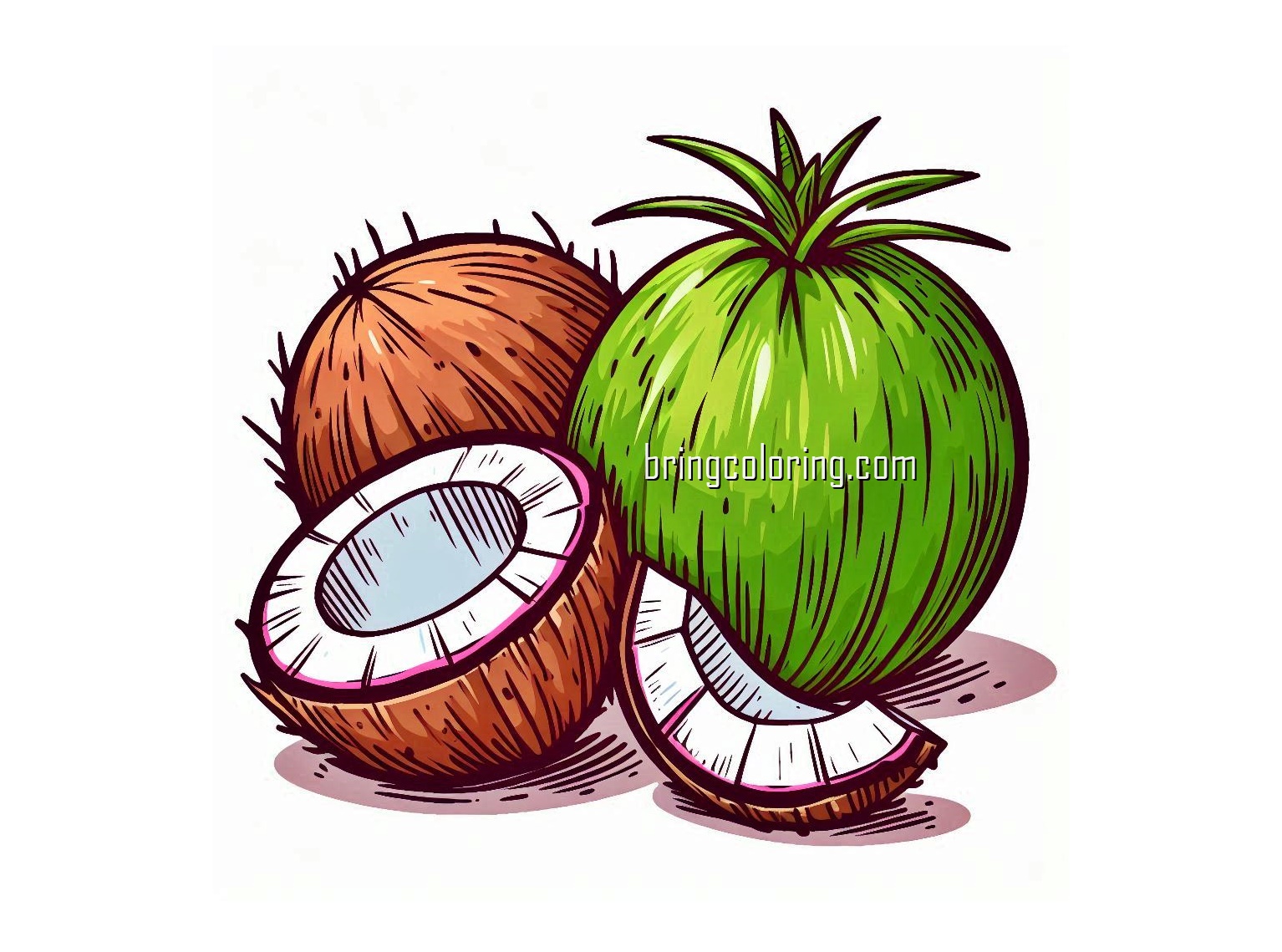 imgae of coconut coloring