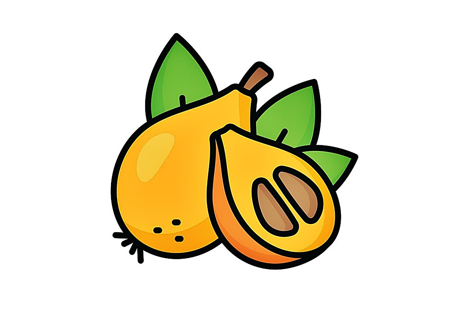 loquat fruit coloring image