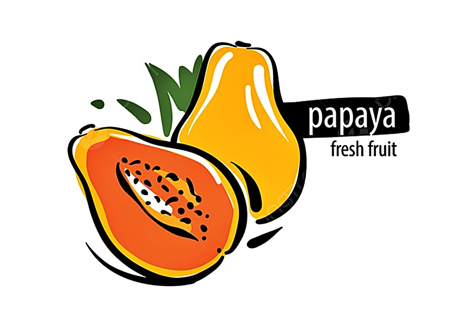 papaya fruit image coloring