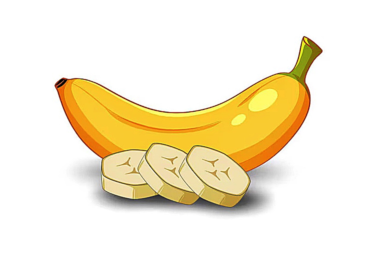 printable banana coloring image