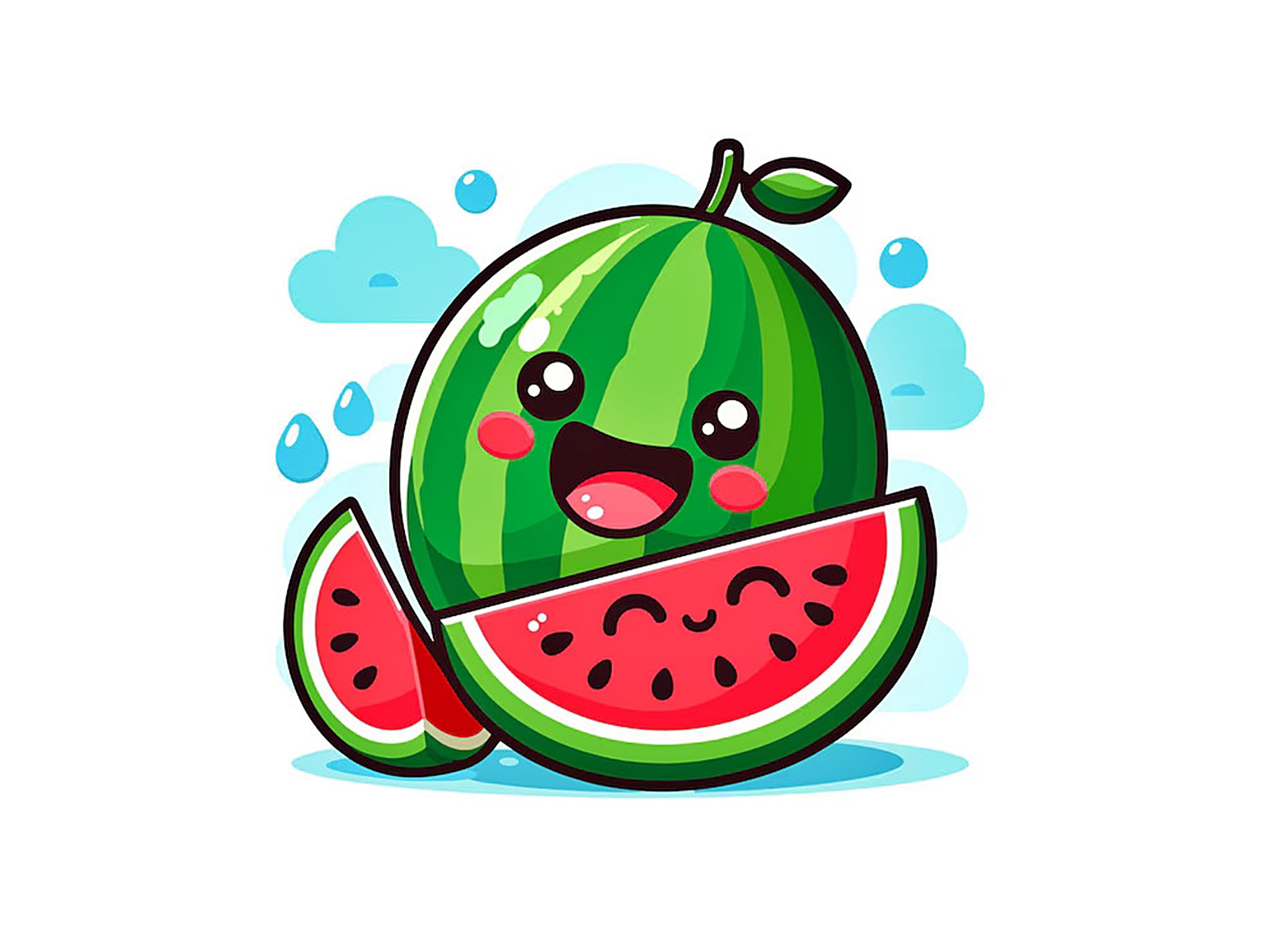 watermelon fruit coloring images