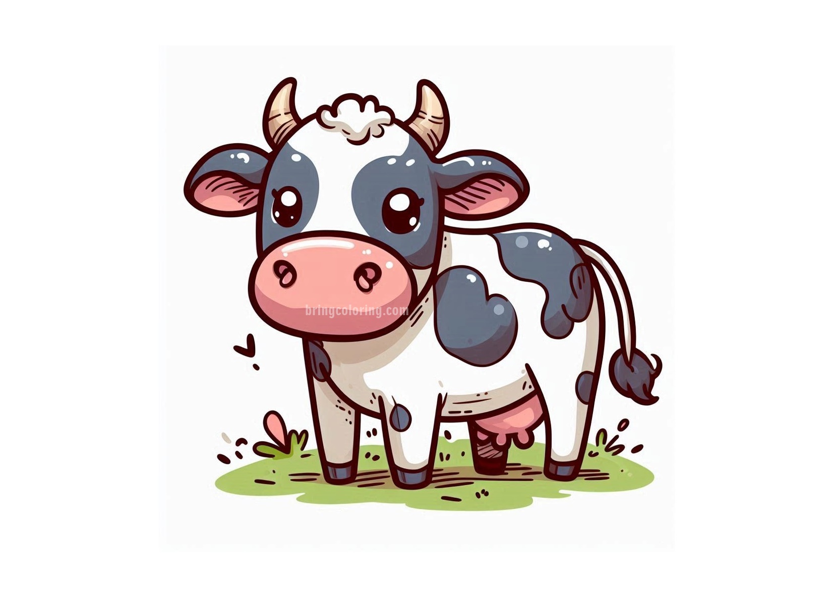 Cute Calf Coloring Pages for Kids 1 Calf Image Coloring