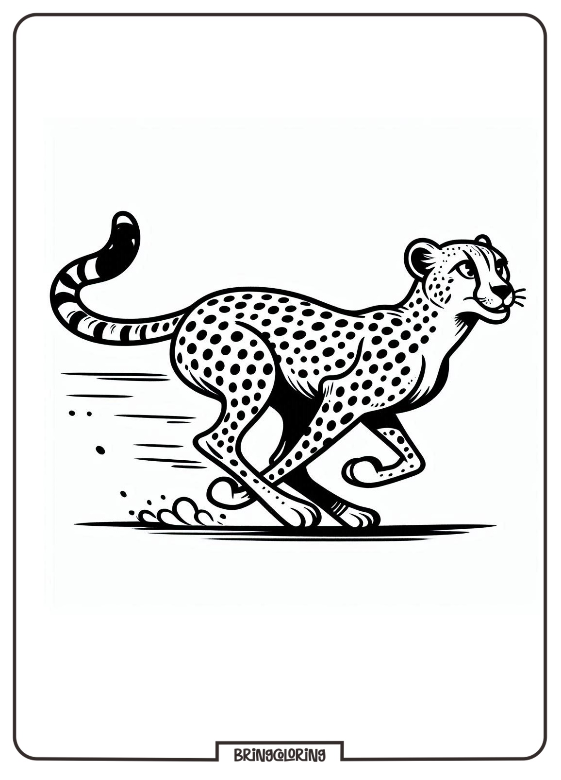 Cheetah Coloring Pages for Kids 1 Cheetah Coloring Page for Kid