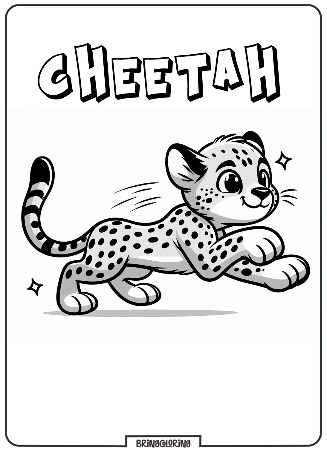 Cheetah Coloring Pages for Kids 3 Cheetah Coloring Pages Online