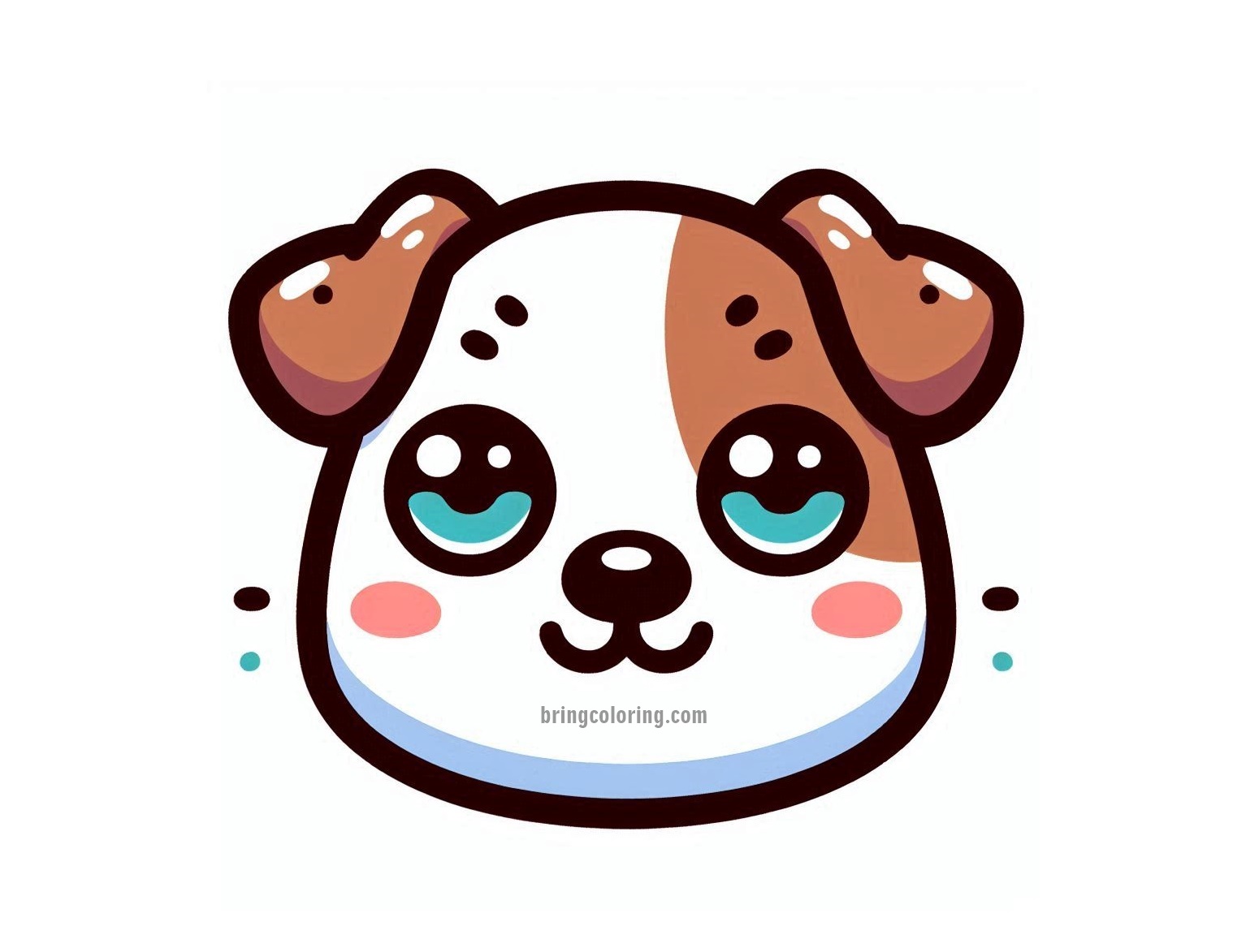 Cute Dog Face Images Coloring