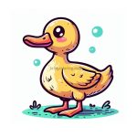 Cute Duckling Image Coloring
