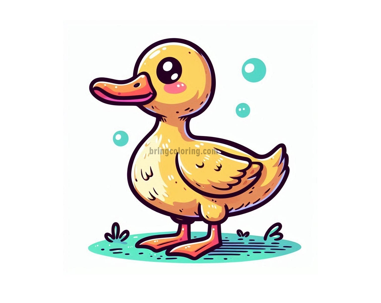 Cute Duckling Image Coloring