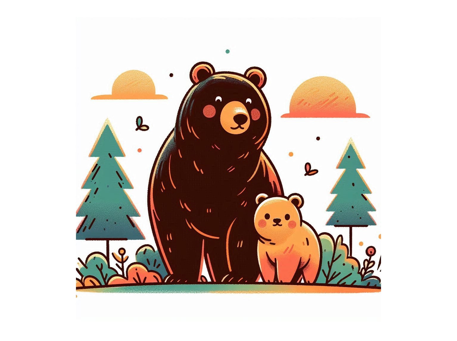 Family Bear Coloring Images