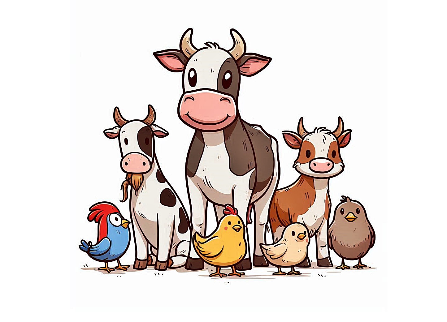 Farm Animal Coloring Image