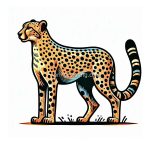 Image Animal Cheetah Coloring