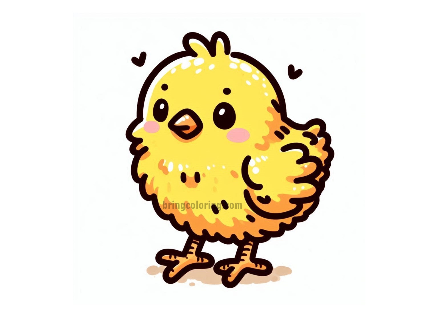 Image is Baby Chick is Coloring