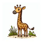 Image is Giraffe Coloring