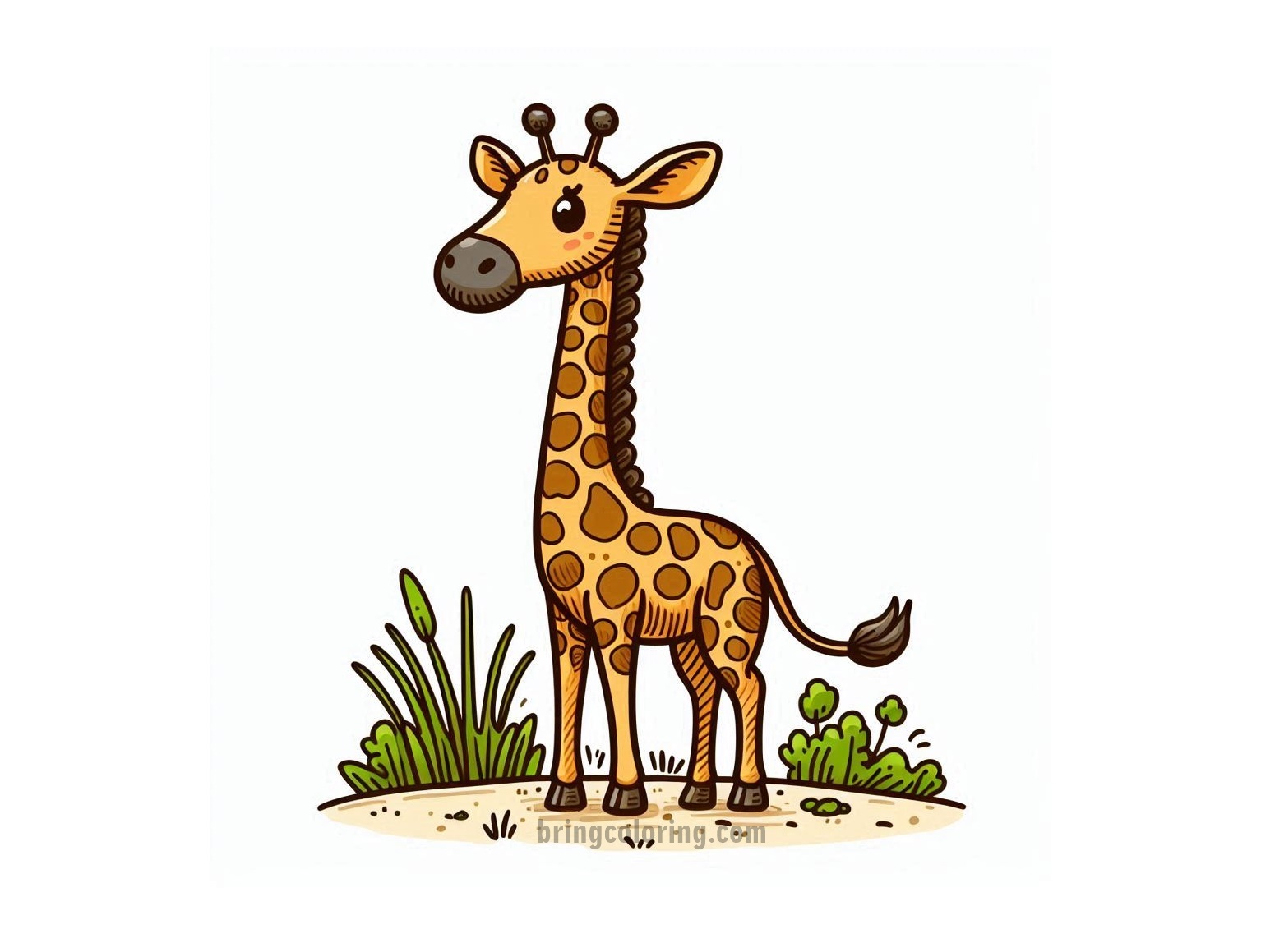 Image is Giraffe Coloring