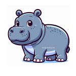 Image is Hippo Coloring