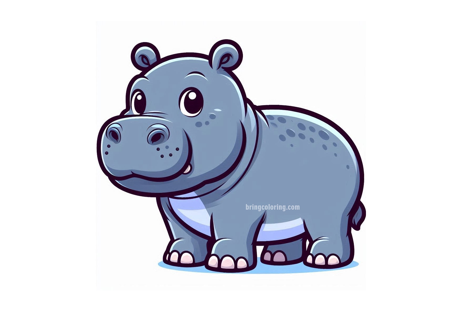 Image is Hippo Coloring