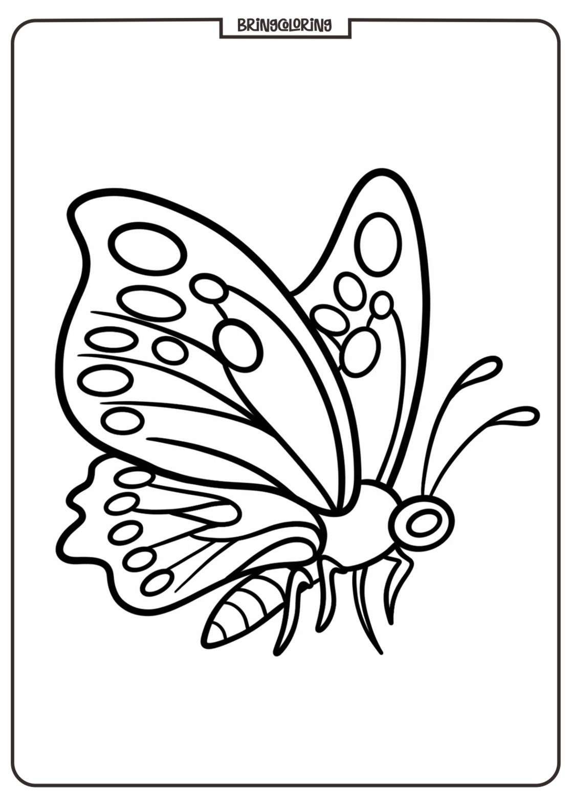 The Enchanting Butterfly Coloring Pages 4 Large Butterfly Coloring Page for Kids