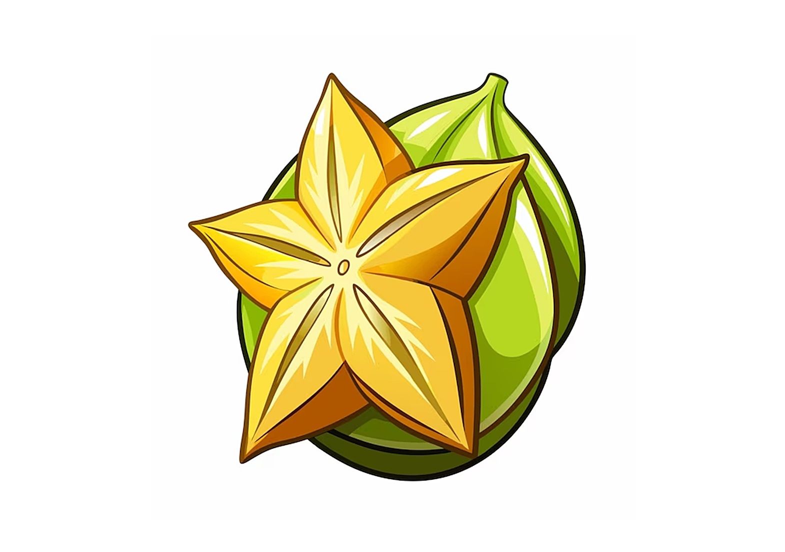 Starfruit coloring image