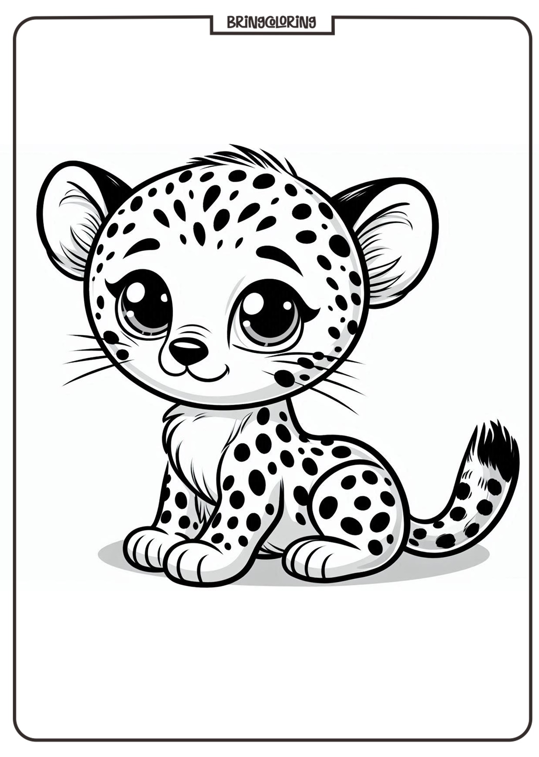 Baby Cheetah Coloring Pages for Kids 2 baby cheetah coloring pages for kids