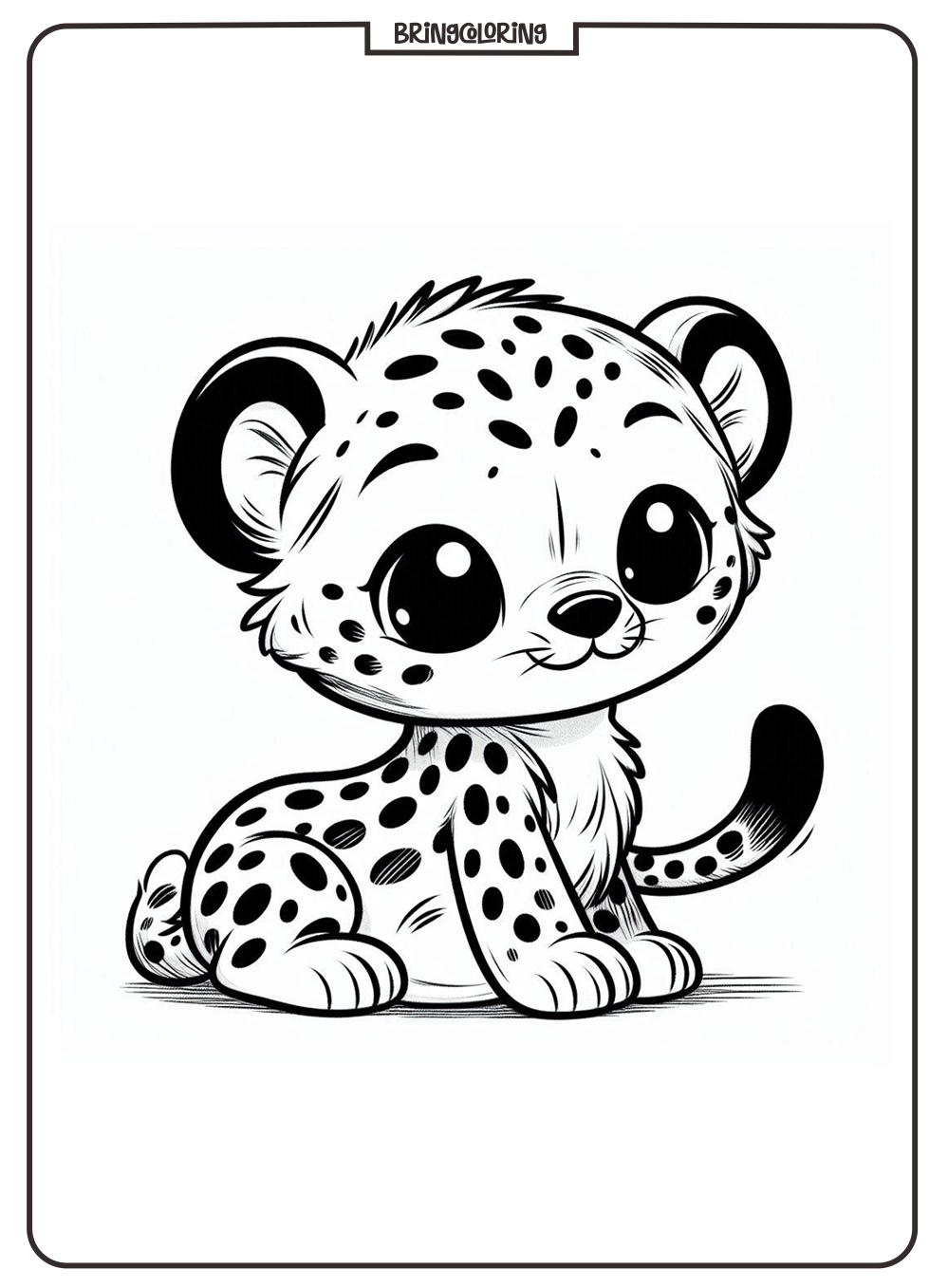 Baby Cheetah Coloring Pages for Kids 3 baby cheetah coloring pages