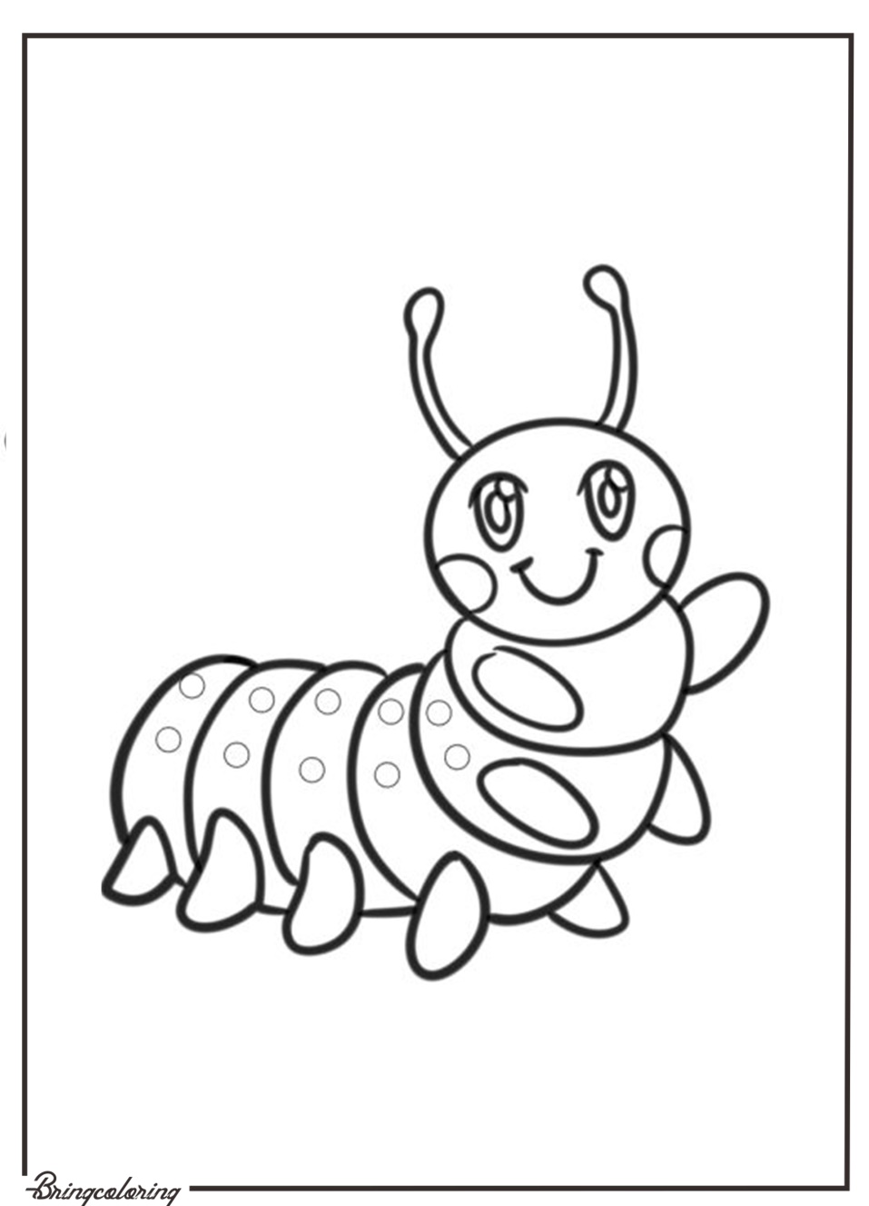 caterpillar coloring page for kid