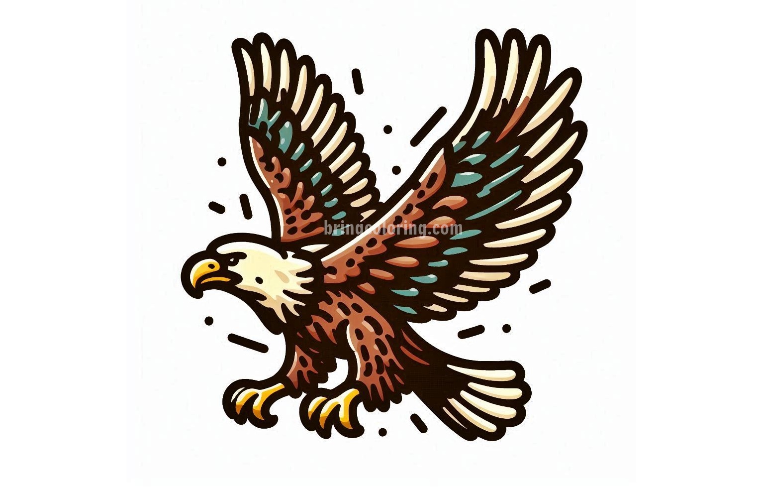 eagle Fly Image Coloring