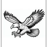 eagle fly coloring page for kid