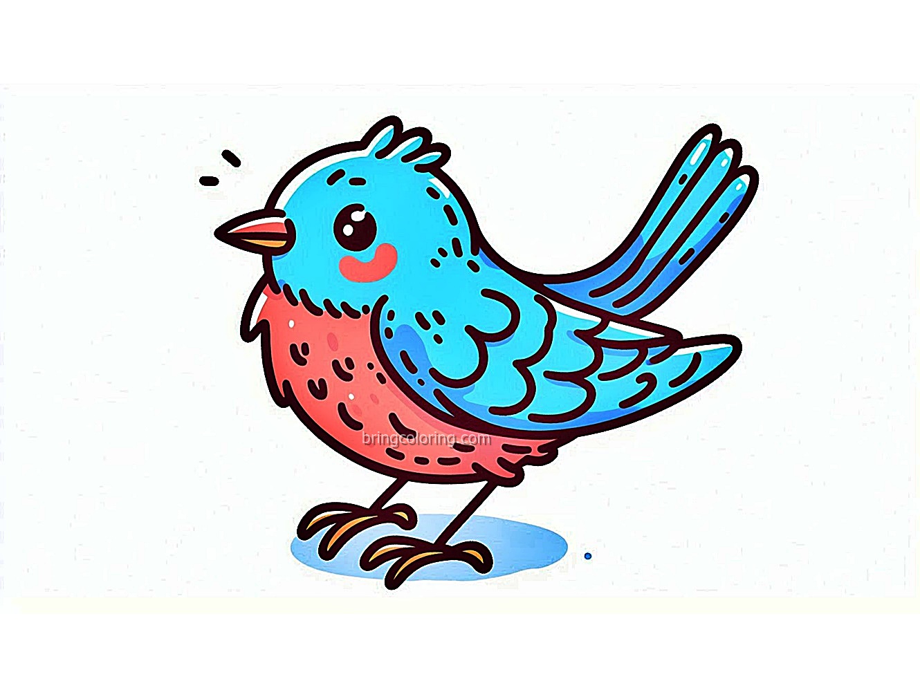 Adorable Little Bird Coloring Pages for Kids 1 image coloring little bird