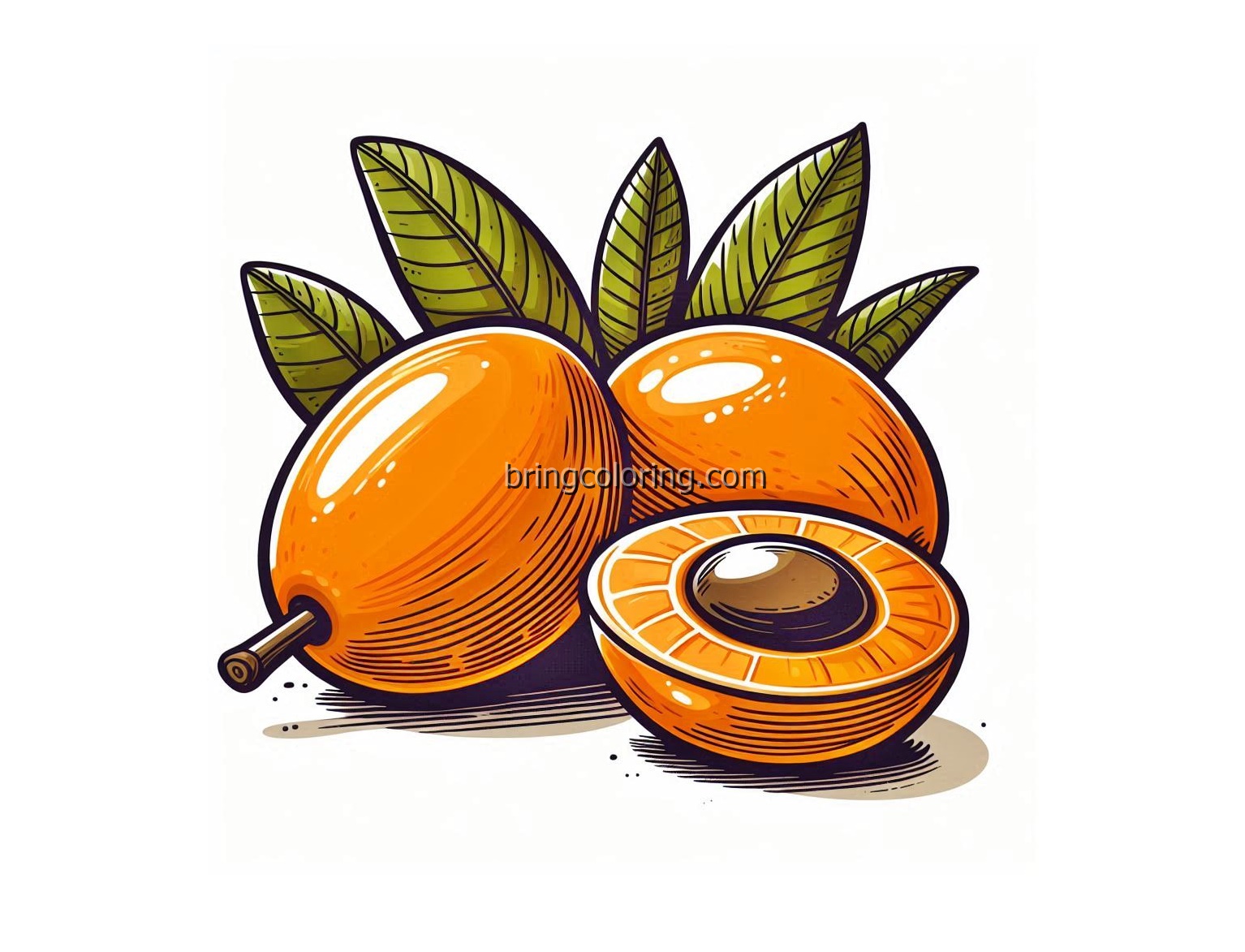image is loquat fruit coloring