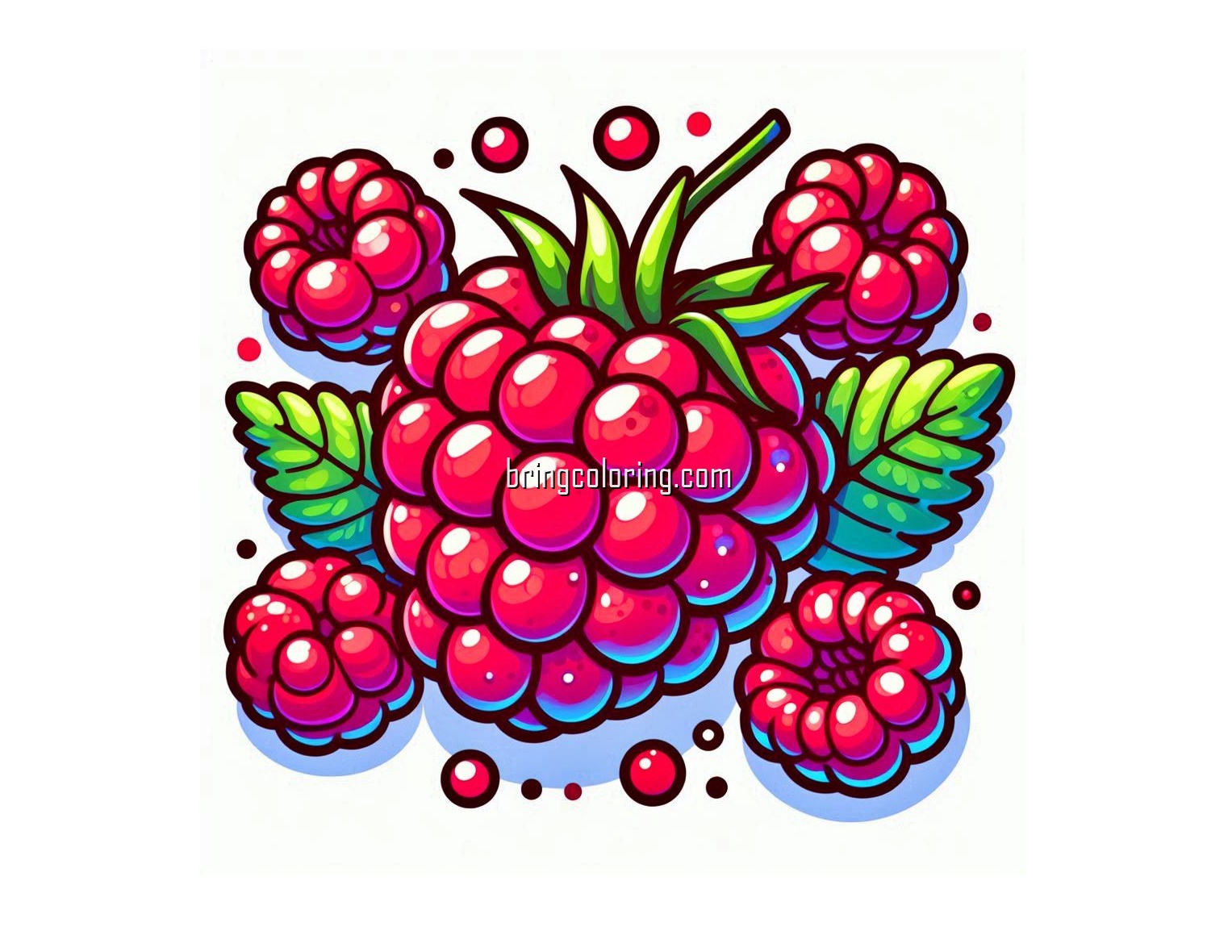 image is raspberry fruit coloring