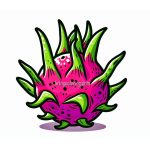 image of dragon fruit coloring