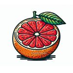 image of grapefruit coloring