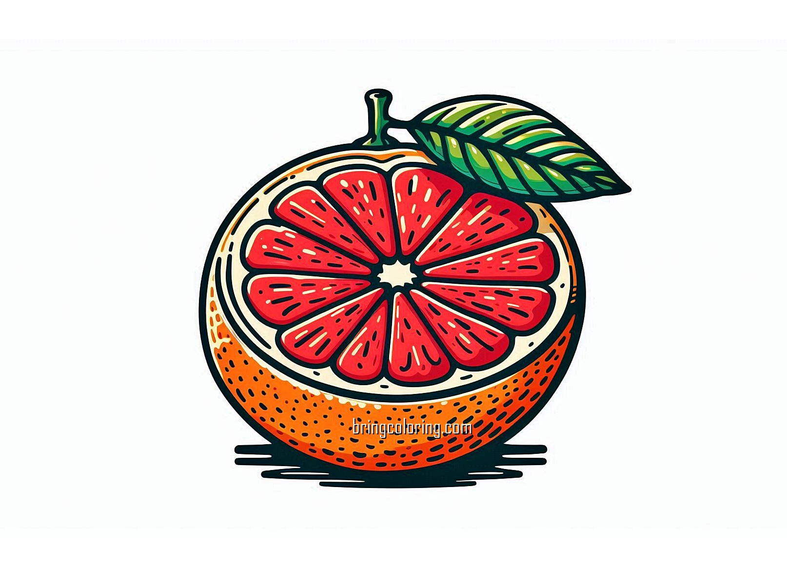 image of grapefruit coloring