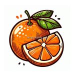 image of orange fruit coloring