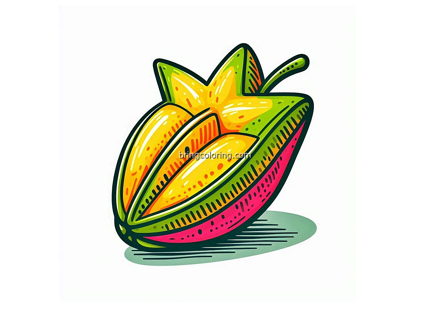 image of star fruit coloring
