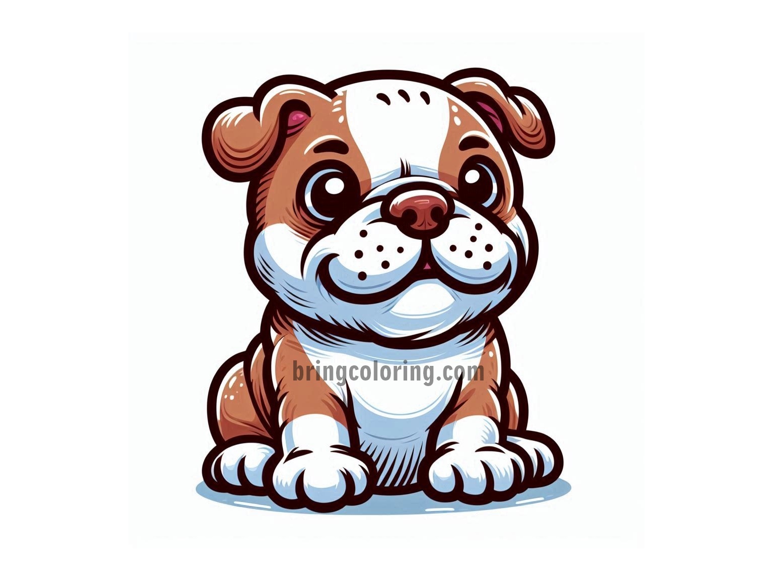 Baby Bulldog Coloring Image