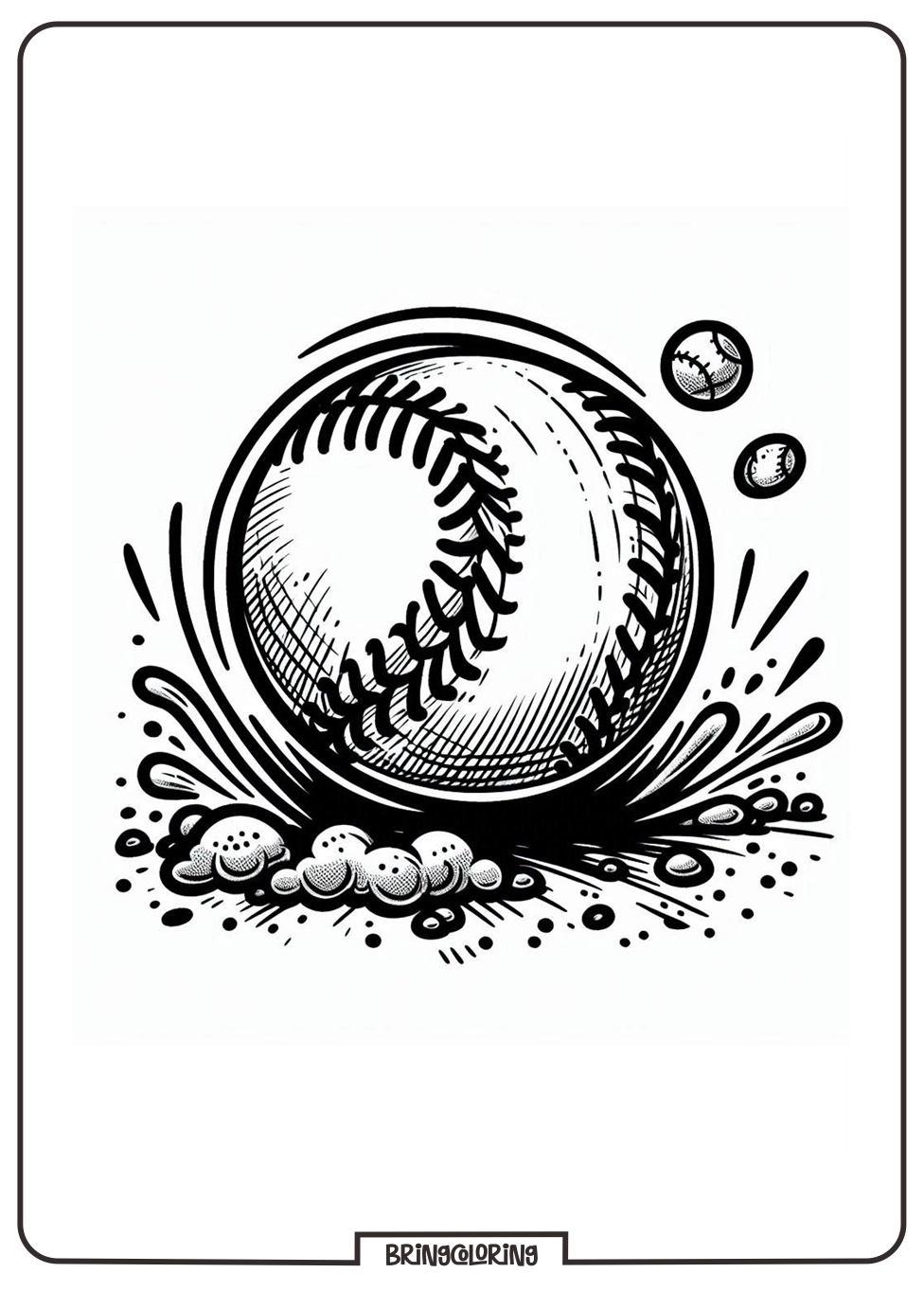 Play Ball with Baseball Fun! 1 Baseball Coloring online page bringcoloring.com