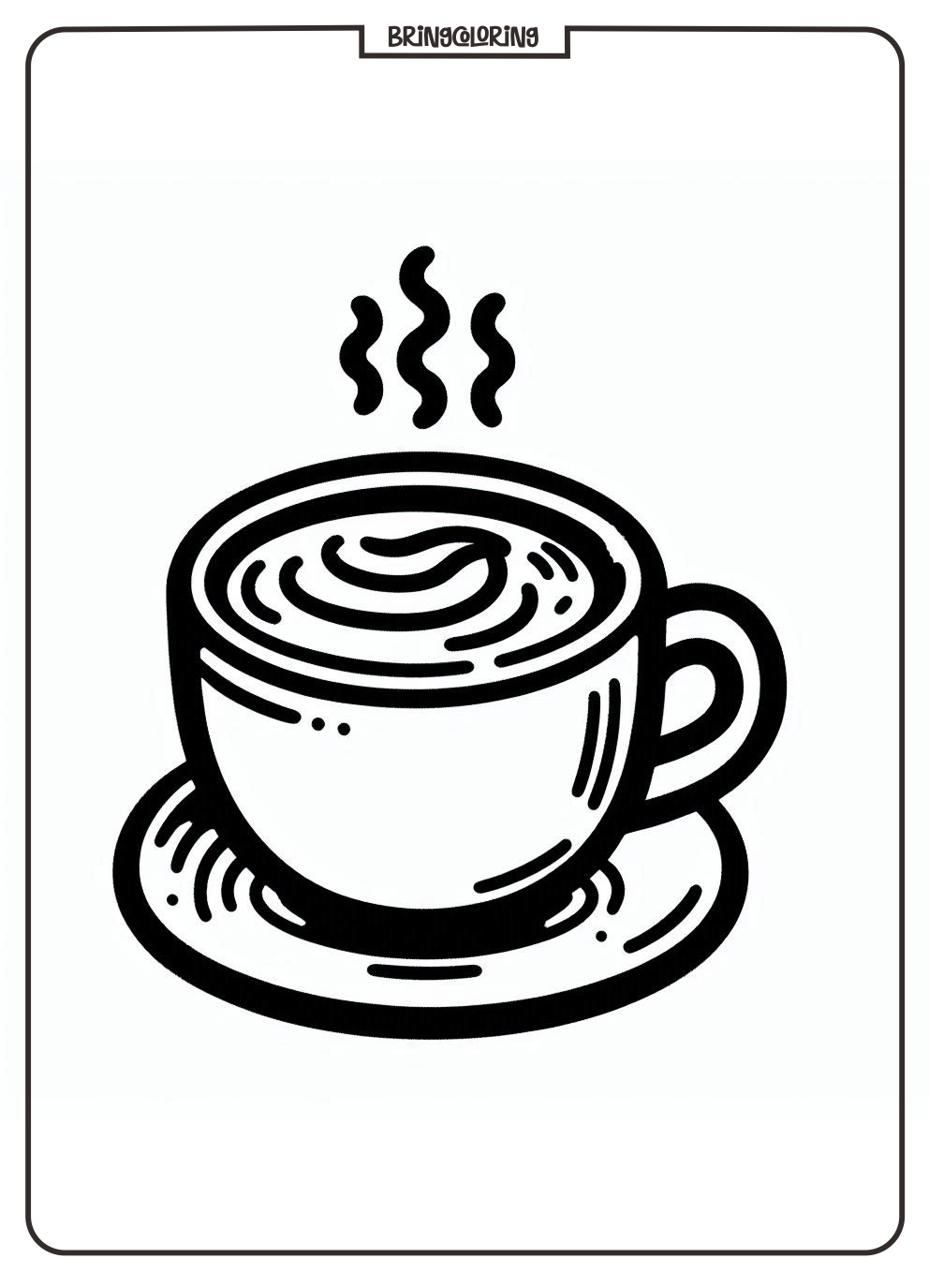 Welcome to the Coffee Coloring Pages! 1 Coffee Drink Coloring Online