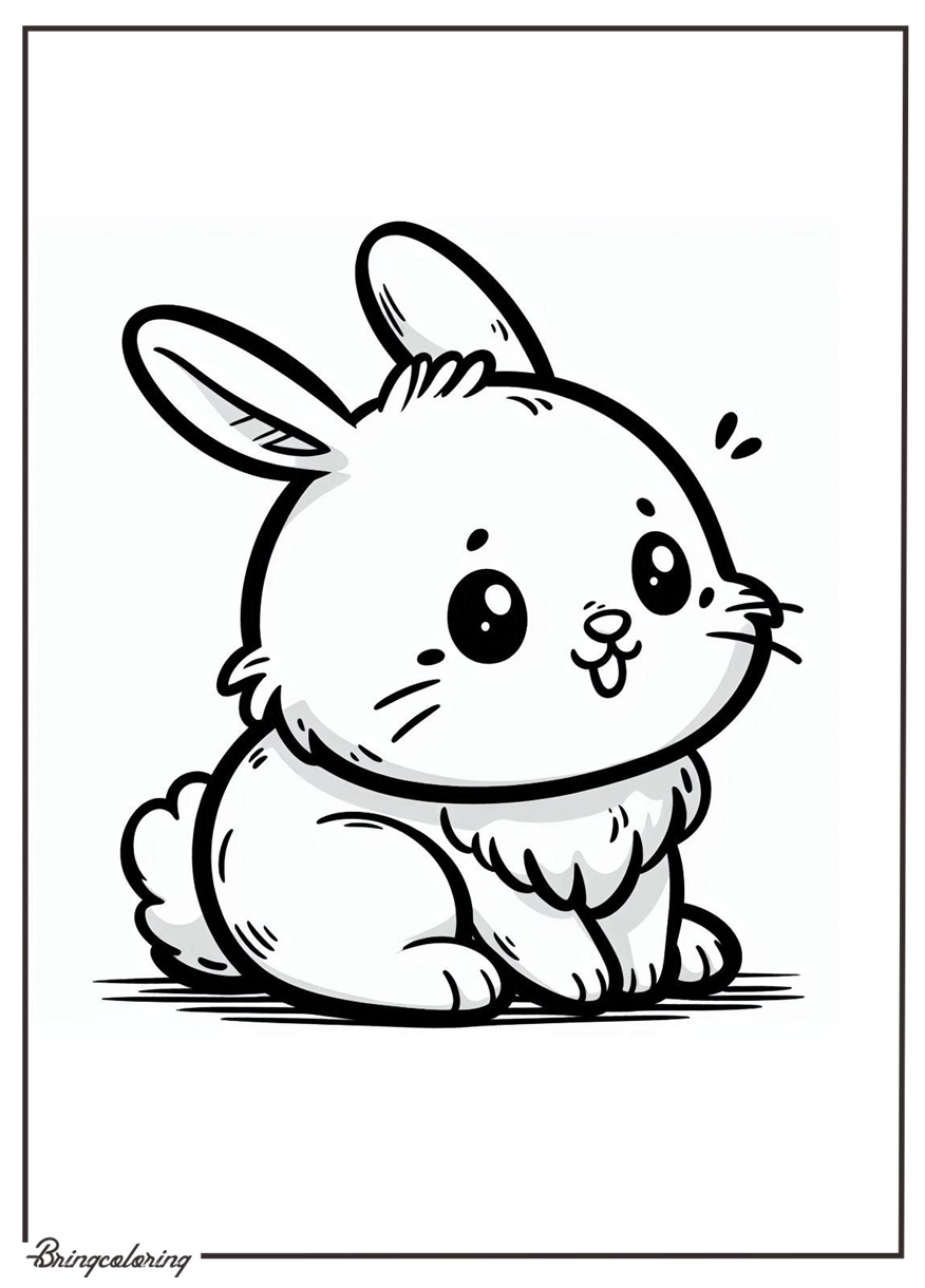 Hop into fun with the Baby Rabbit Coloring Pages 3 Cute Baby Rabbit Coloring Pages for Kid