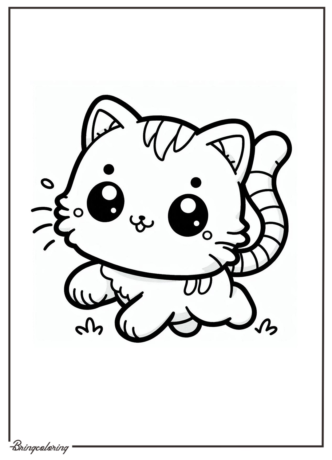 Cute Kitten Coloring Pages for Kids 5 Cute Kitten Coloring Pages