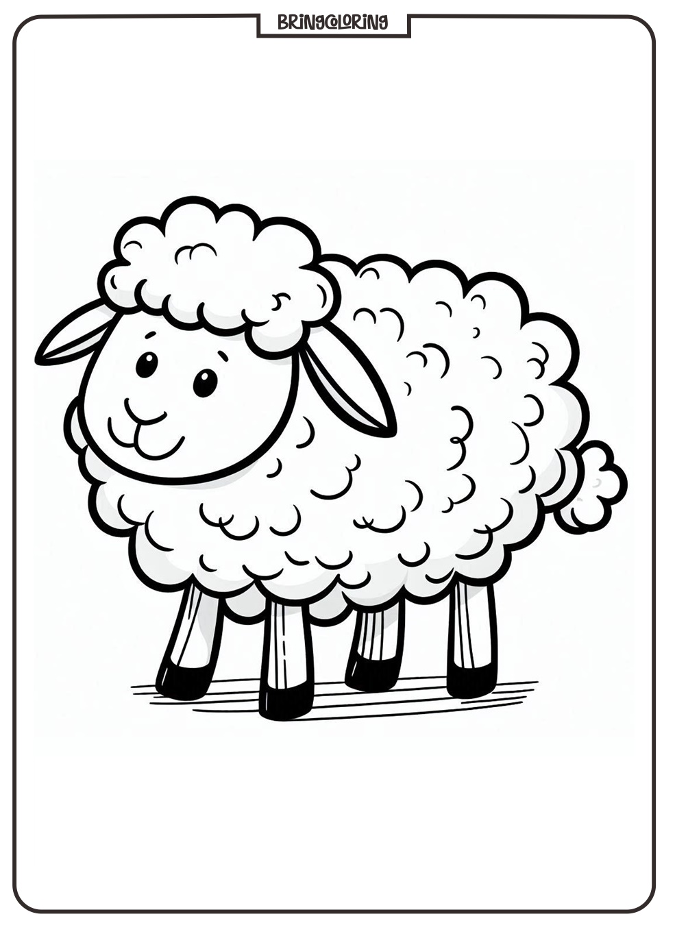 Cute Sheep Coloring Pages for Kids 3 Cute Sheep Coloring Pages for Kids