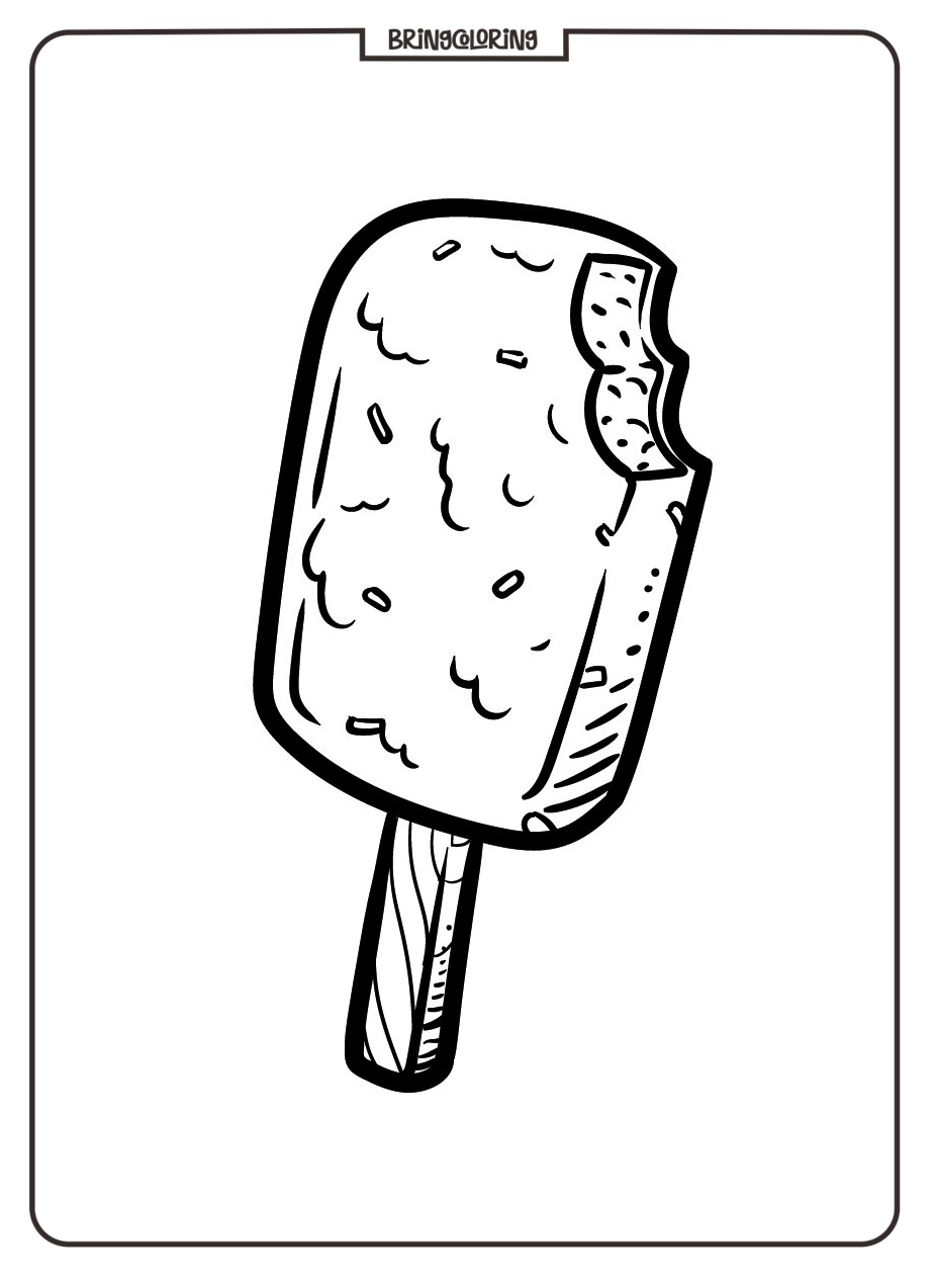 Sweet and Colorful Ice Cream Coloring Pages for Kids 2 Ice Cream Coloring Page Online for Kids