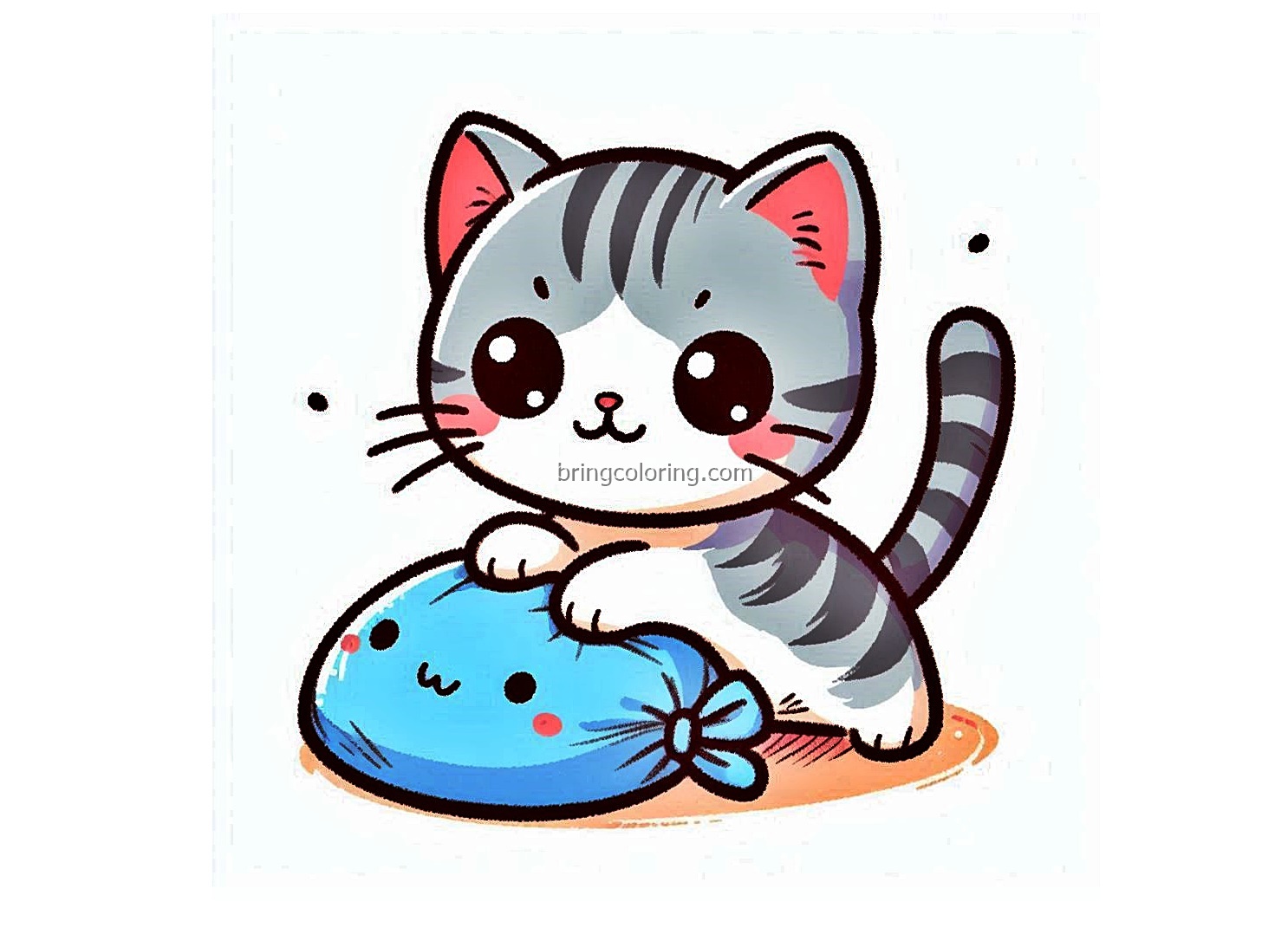 Cute Kitten Coloring Pages for Kids 6 Image Kitten Coloring
