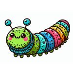 Image caterpillar of coloring
