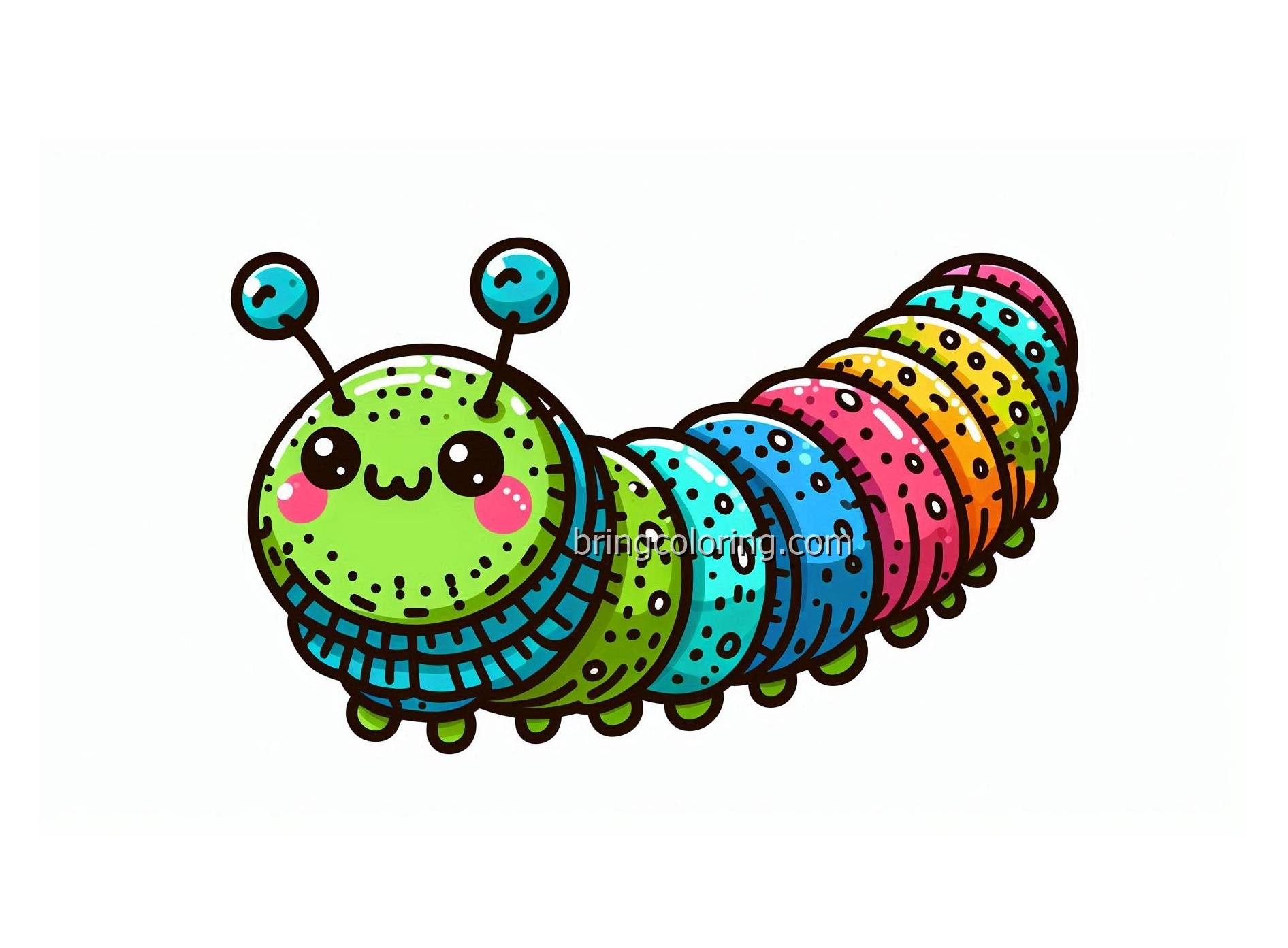 Image caterpillar of coloring