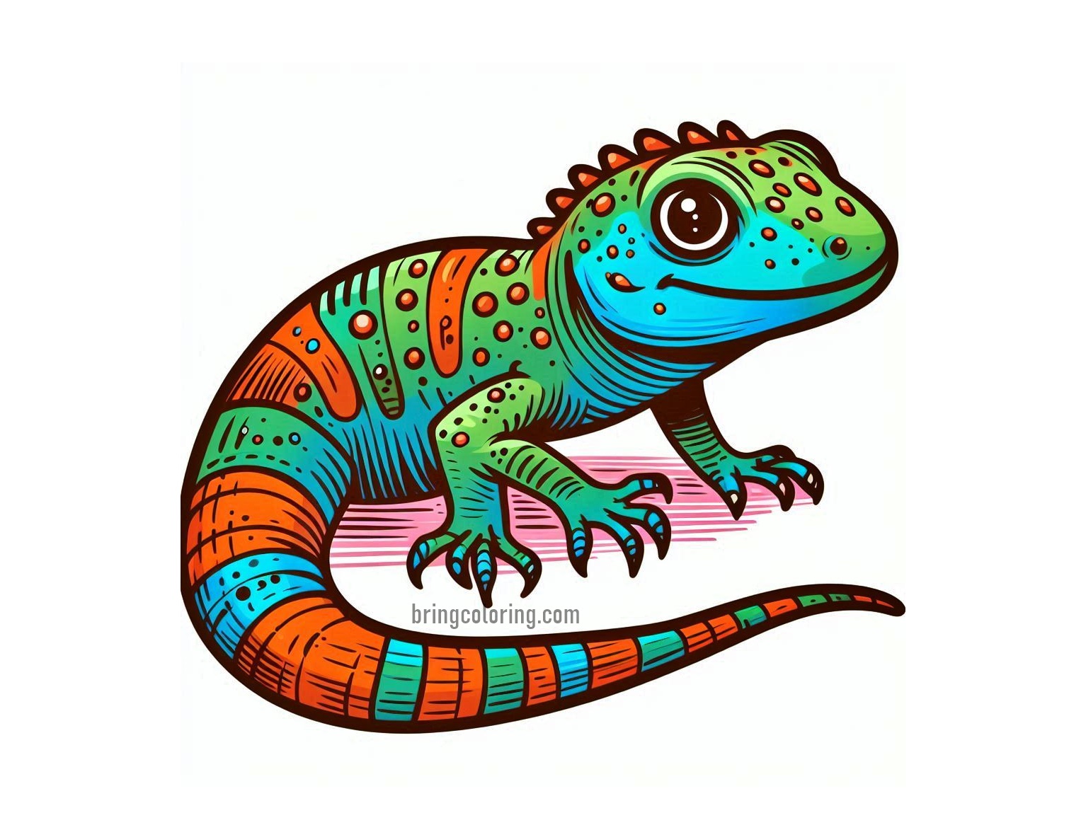 Lizard Coloring Page for Kids 4 Image is Lizard Coloring